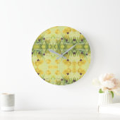 紫スタイリッシュ色のハート ラージ壁時計 (ホーム)