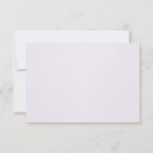 紫スタイリッシュ花RSVPカード 出欠カード (裏面)