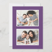 紫ステンドグラスモダンメリークリスマスフォト シーズンカード (裏面)