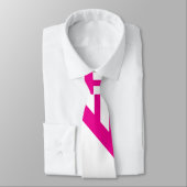 紫ストライプと白の三角形 ネクタイ (タイ)