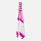 紫ストライプと白の三角形 ネクタイ (裏面)