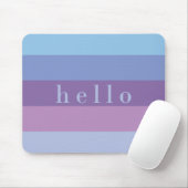 紫ストライプのと青のパレット |こんにちは マウスパッド (マウス)