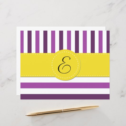 紫ストライプのストライプの文字、模様、線、モノグラム (正面/裏面インサイチュ)