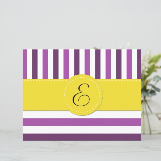 紫ストライプのストライプの文字、模様、線、モノグラム (スタンド正面)
