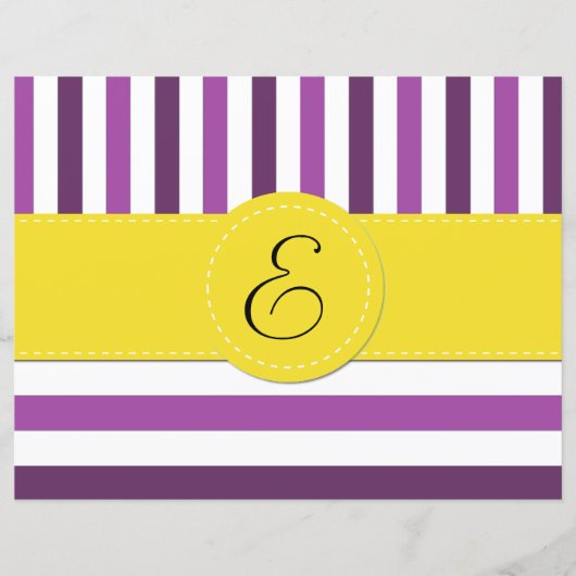 紫ストライプのストライプの文字、模様、線、モノグラム (正面)