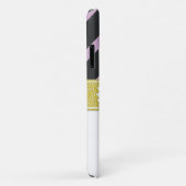 紫ストライプのストライプの文字、模様、線、モノグラム Case-Mate iPhoneケース (裏面/右)