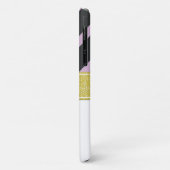 紫ストライプのストライプの文字、模様、線、モノグラム Case-Mate iPhoneケース (裏面/左)