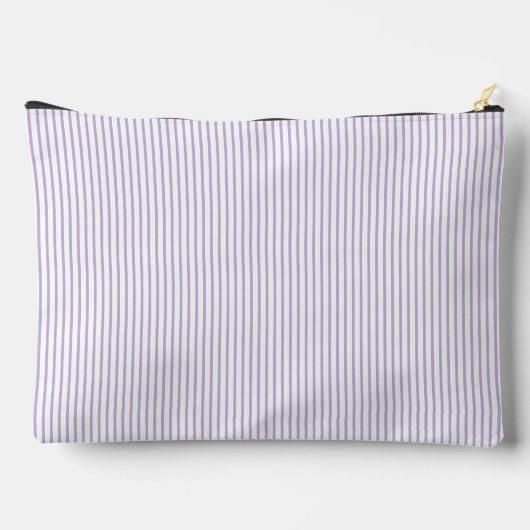 紫ストライプの、オレンジ文字アクセサリーポーチ。 アクセサリーポーチ (裏面)