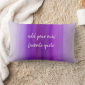 紫ストライプグラデーション絵を描は引用文を追加 ランバークッション (ブランケット)