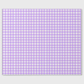 紫ストライプ色の白い柄かわいい ラッピングペーパー (フラット)