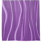 紫ストライプ色 シャワーカーテン (正面)