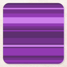 紫ストライプ色 スクエアペーパーコースター