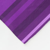 紫ストライプ色 フリースブランケット (角)