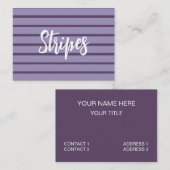 紫ストライプ色 名刺 (正面/裏面)