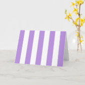 紫ストライプ色、白ストライプ色、パタストライプのーン カード (黄色い花)
