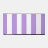 紫ストライプ色、白ストライプ色、パタストライプのーン デスクマット (正面)