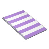 紫ストライプ色、白ストライプ色、パタストライプのーン ノートブック (右側)