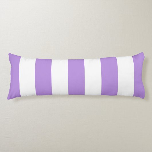 紫ストライプ色、白ストライプ色、パタストライプのーン ボディピロー (正面)
