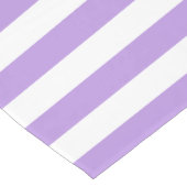 紫ストライプ色、白ストライプ色、パタストライプのーン ミディアムテーブルランナー (コーナー)
