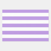 紫ストライプ色、白ストライプ色、パタストライプのーン ラッピングペーパーシート (正面)