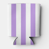紫ストライプ色、白ストライプ色、パタストライプのーン 缶クーラー (正面)