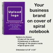 紫スパイラルノートブックのビジネスブランド ノートブック