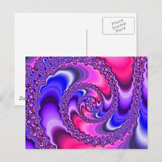 紫スパイラル ポストカード (正面/裏面)
