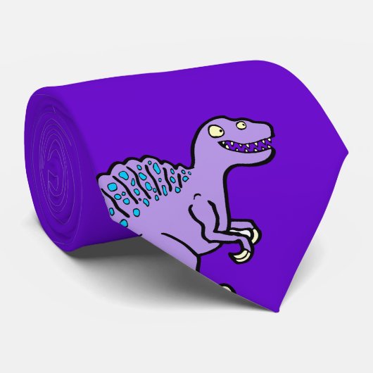 紫スピノサウルス ネクタイ (ロール)