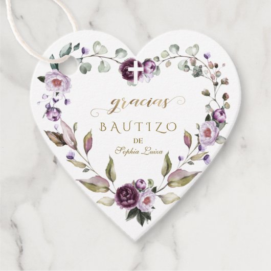 紫スペインのピンクの花グラシアスバウティゾ フェイバータグ (正面)