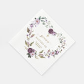 紫スペインのピンクの花金ゴールドガールバウティゾ スタンダードランチョンナプキン (角)