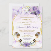 紫スペインの蝶ツインズプリメラ組合 招待状 (正面)