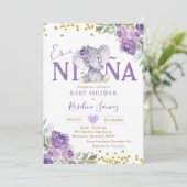 紫スペインの象が赤んñだシャワー 招待状 (スタンド正面)