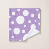 紫スポットバスタオルセット バスタオルセット (ウォッシュタオル)