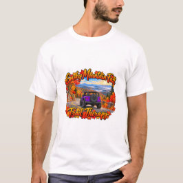紫スモーキー山の秋のトレイルセラピー Tシャツ