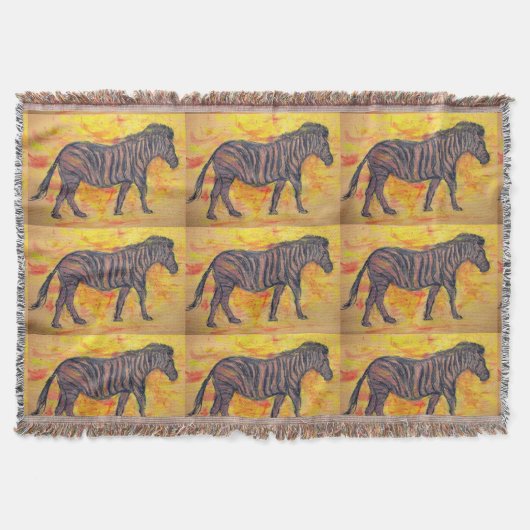 紫ゼブカッコいいラ スローブランケット (正面)