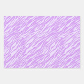 紫ゼブラとヒョウのプリント ラッピングペーパーシート (正面3)