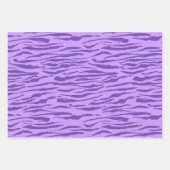 紫ゼブラとヒョウのプリント ラッピングペーパーシート (正面)