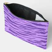 紫ゼブラストライプパターン アクセサリーポーチ (見開き)