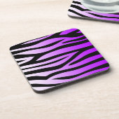 紫ゼブラパターンのグラデーション コースター (左側)