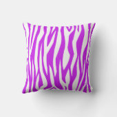 紫ゼブラプリントとカスタム文字 クッション (裏面)