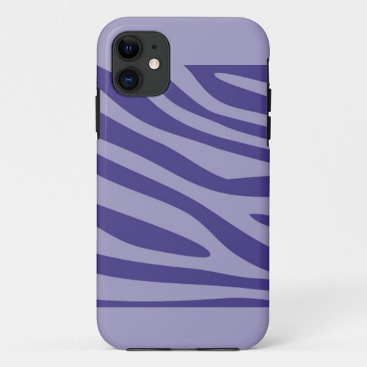 紫ゼブラモダンプリントスキンパターン Case-Mate iPhoneケース (裏面)