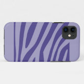 紫ゼブラモダンプリントスキンパターン Case-Mate iPhoneケース (裏面(横))