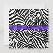 紫ゼブラ写真甘い16パーティー 招待状 (裏面)