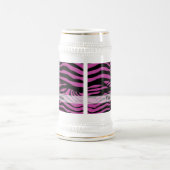 紫ゼブラ印刷パターン ビールジョッキ (中央)