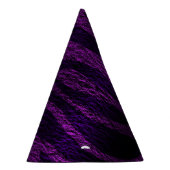 紫ゼブラ印刷ワイルドジャングル誕生日パーティー パーティーハット (右)