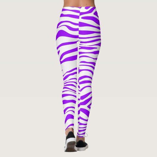 紫ゼブラ縞 レギンス (裏面)