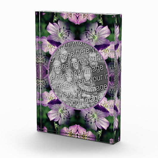 紫ゼラニウムの花を追加 フォトブロック (右)