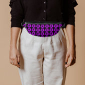 紫ゼラニウム花の模様（黒） ファニーパック