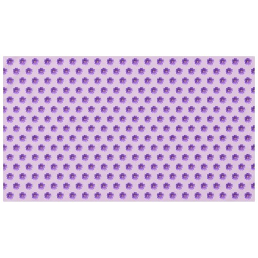 紫ゼラニウム花シームレスパターン テーブルクロス (正面(横))