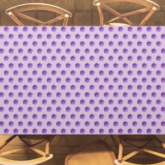 紫ゼラニウム花シームレスパターン テーブルクロス